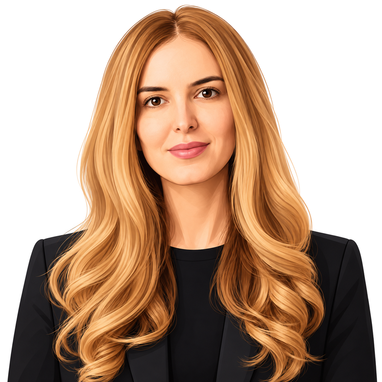 Illustrated portrait of Azalia Mirhoseini