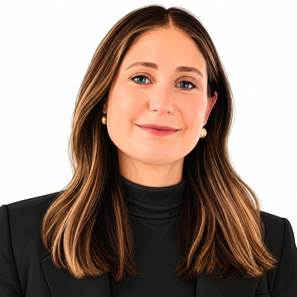 Illustrated portrait of Daniela Amodei