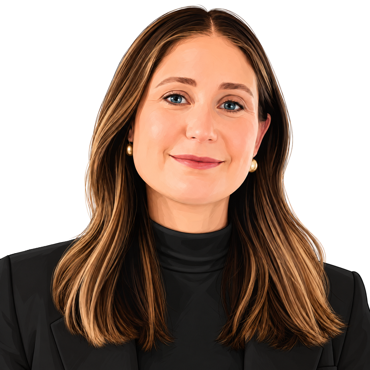 Illustrated portrait of Daniela Amodei