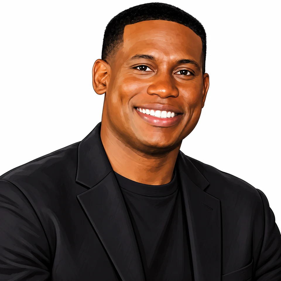 Illustrated portrait of Duránd F. Davis Jr.