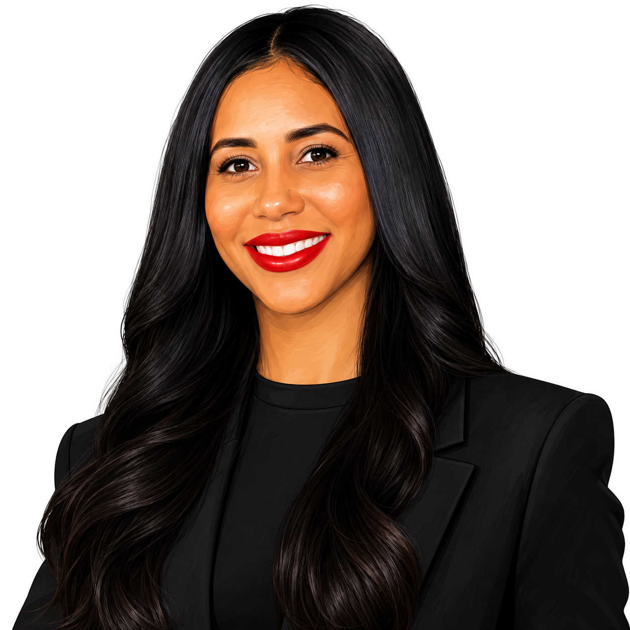 Illustrated portrait of Maya Elz Davis